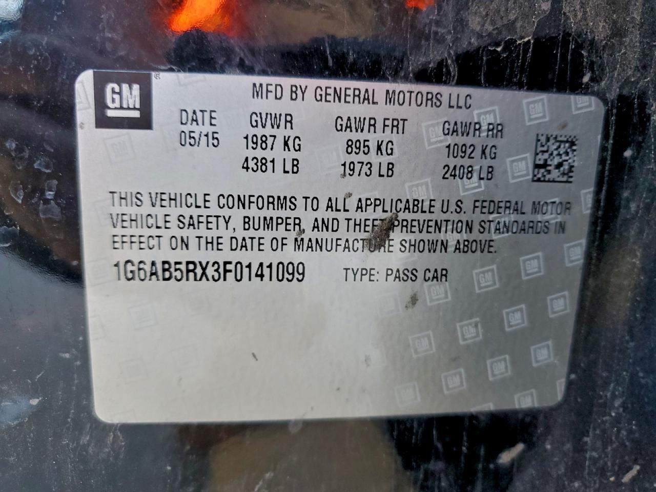 2015 Cadillac Ats VIN 1G6AB5RX3F0141099 photo 12
