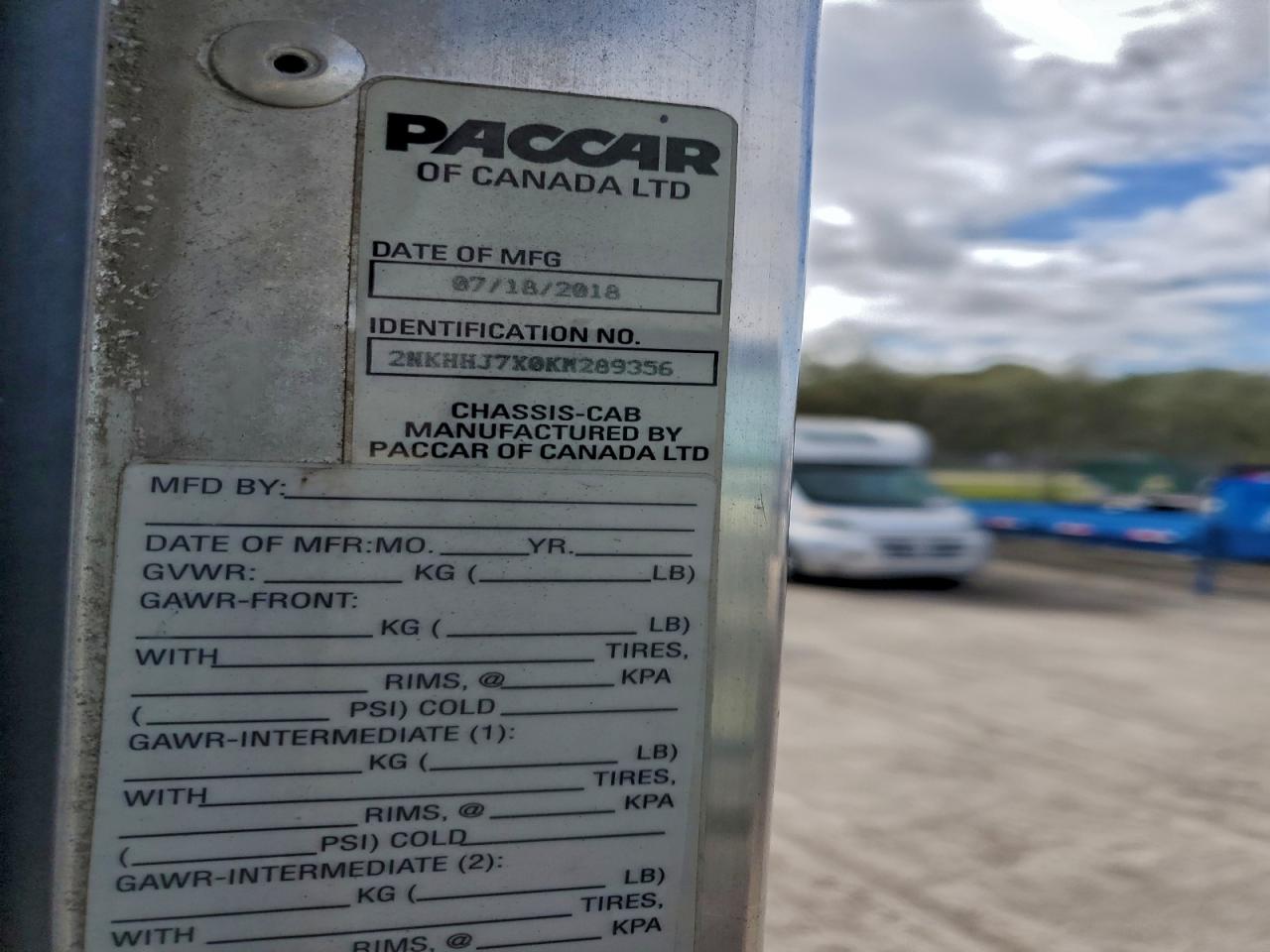 2019 KENWORTH All other VIN 2NKHHJ7X0KM289356 photo 10