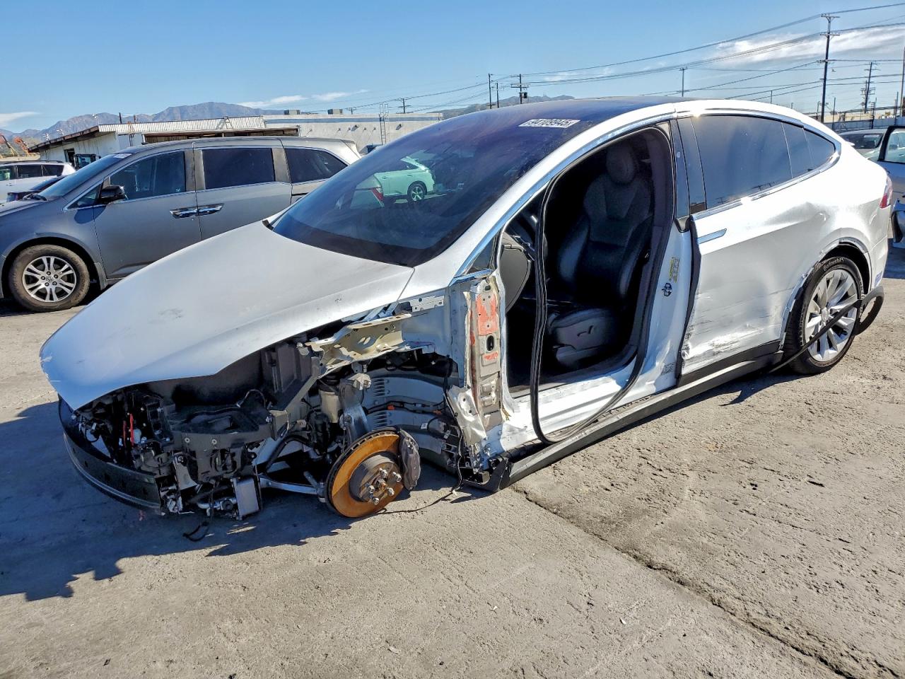 2021 Tesla Model x VIN 5YJXCDE24MF321599 photo 1